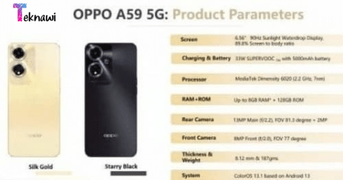 سعر ومواصفات هاتف Oppo A59 5G