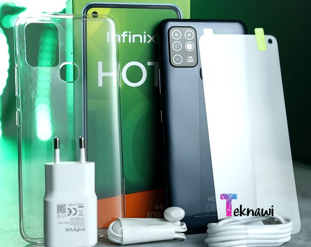 محتويات علبة هاتف Infinix Hot 10