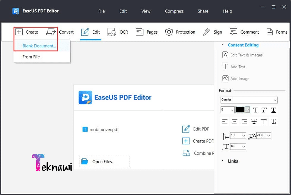 برنامج EaseUS PDF Editor أحد برامج تعديل ملفات PDF لحذف واضافة النص في الهاتف