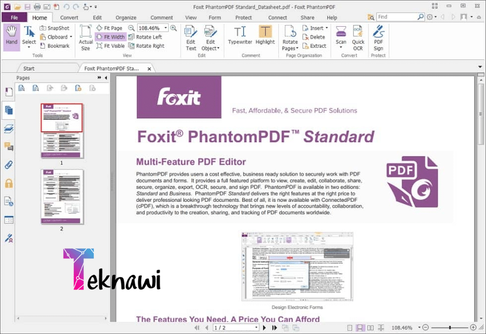 تطبيق Foxit PDF Editor لعمل تعديلات علي ملف PDF للكمبيوتر