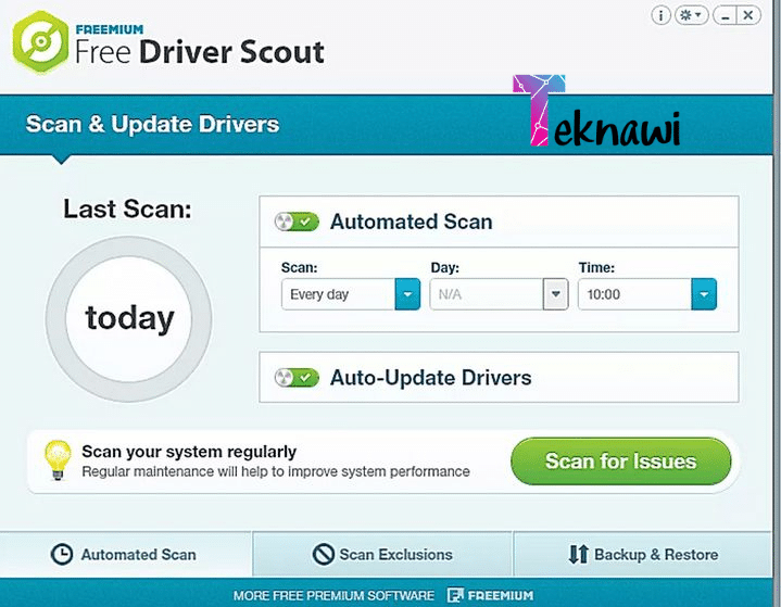 برنامج Free Driver Scout أحد أفضل برامج تحميل وتحديث التعريفات المعروفة من وقت طويل
