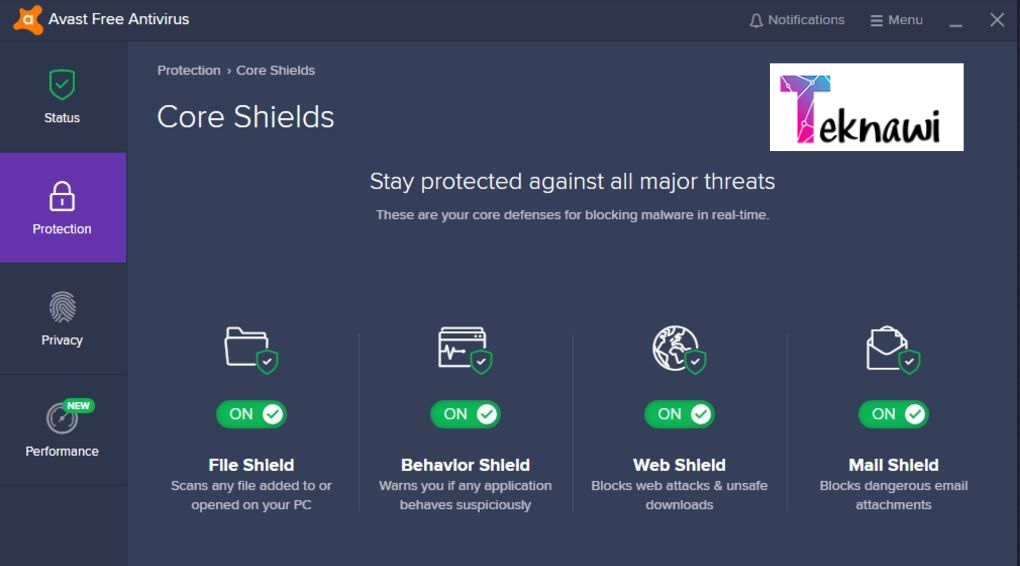 برنامج Avast Free Antivirus من أفضل برامج مكافحة الفيروسات المجانية لعام 2024