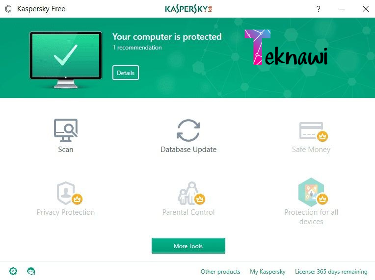 برنامج Kaspersky Free  أشهر برامج مكافحة الفيروسات المجانية في العالم