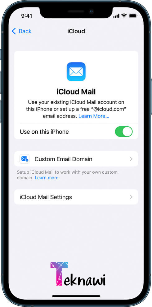 إنشاء حساب iCloud