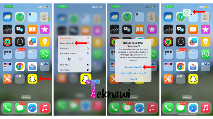 قفل التطبيقات في iOS 18