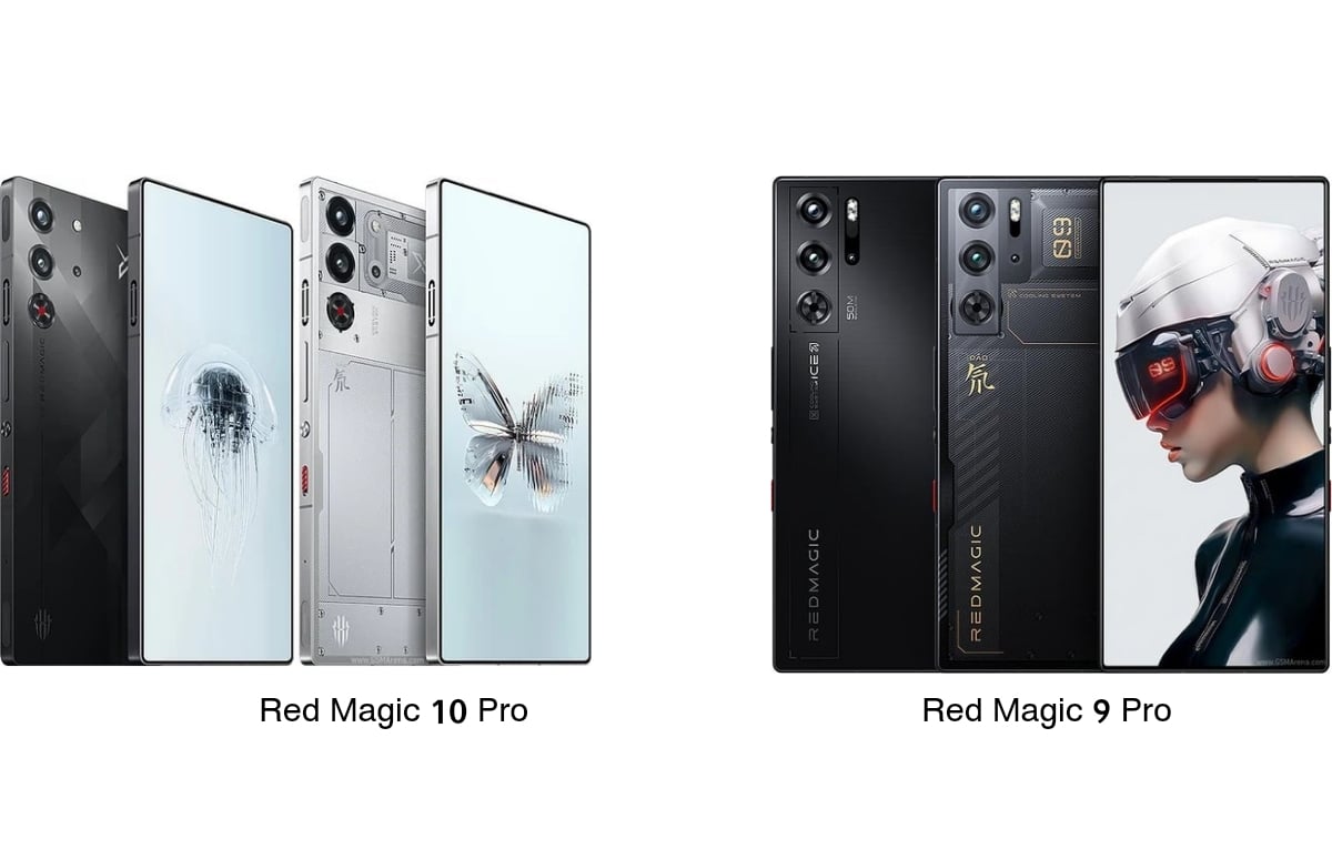 مقارنة بين هاتفي Red Magic 10 Pro و Red Magic 9 Pro